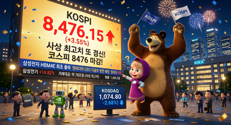  코스피 8476 마감! 사상 최고치 또 경신… 삼성전기 14%, 현대차 6% 폭등 [5/29 증시마감 브리핑]