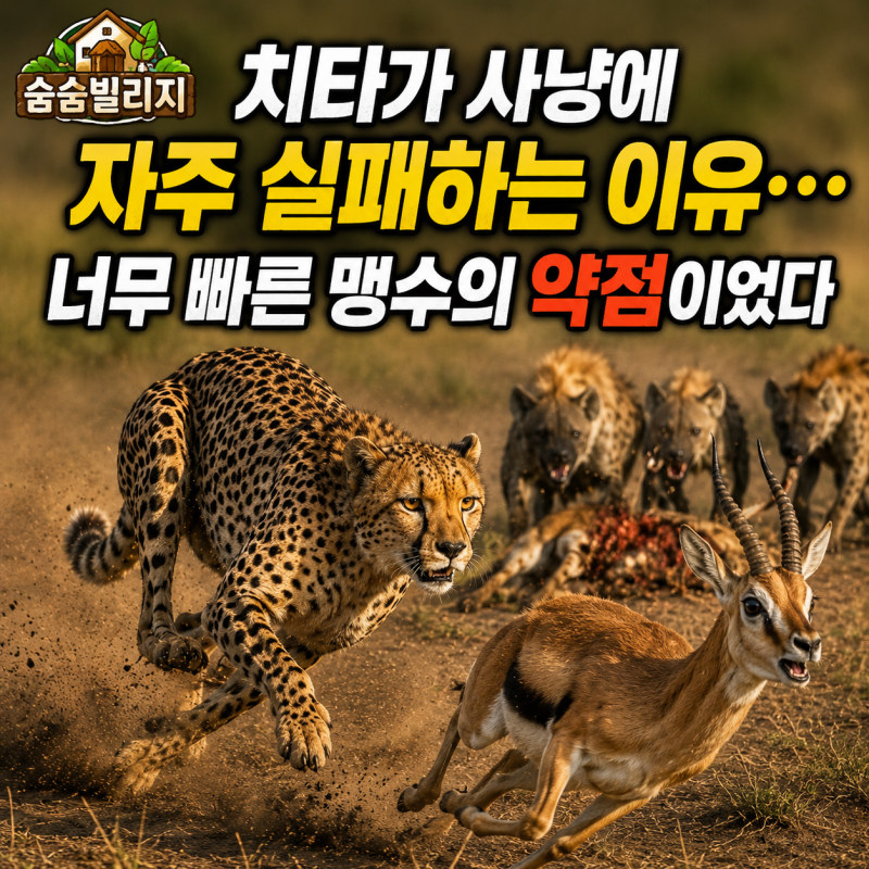 치타가 사냥에 자주 실패하는 이유… 너무 빠른 맹수의 약점이었다