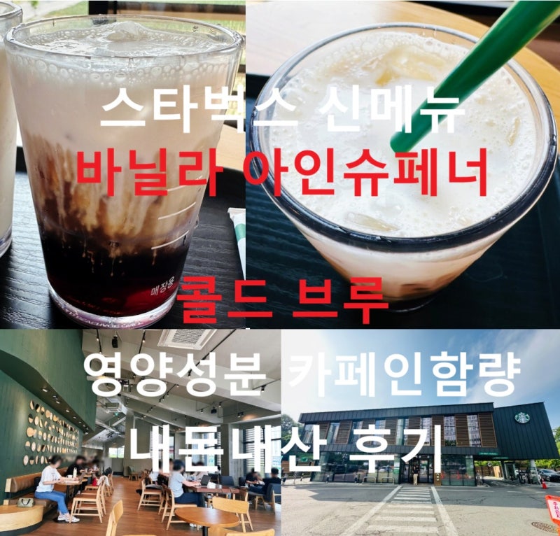 스타벅스 신메뉴 바닐라 아인슈페너 콜드 브루 내돈내산 후기 | 카페인 함량·영양성분, 고향....