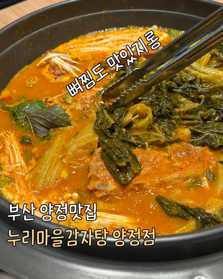 누리마을감자탕 양정점 감자탕 뼈찜 맛집 단체 회식장소 추천