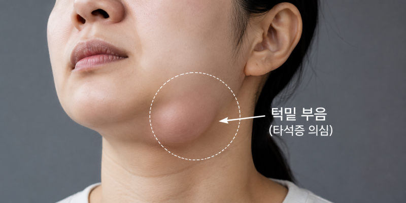 턱밑이 사탕 문것처럼 붓고 아프다면, 타석증일 수 있어요 (+수술없이 해결하기)