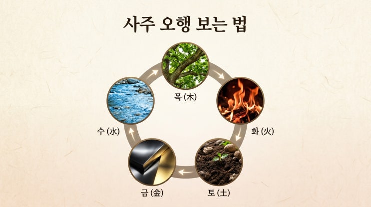  사주 오행 보는 법, 내 사주 목 화 토 금 수 균형 확인하고 부족한 기운 채우는 법 총정리