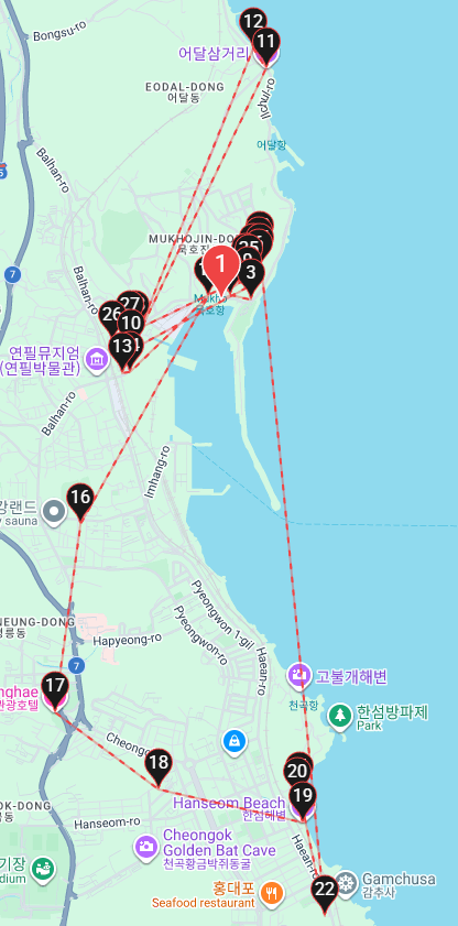  [묵호 맛집] 보리코 - 묵호 여행강원도 달인이 엄선한 굿코스 완벽 분석 (지도/타임라인)