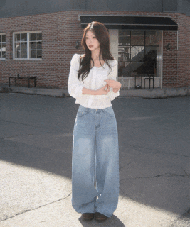  포닝 데일리 와이드 데님 팬츠 - 다양한 기장과 6컬러로 완성하는 데일리룩