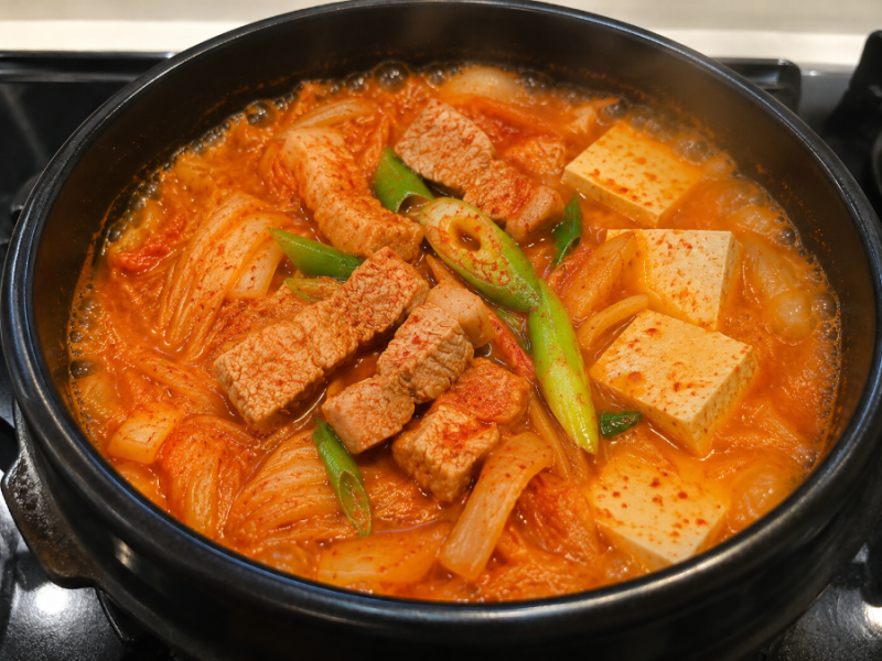볶지 않아도 맛있는 초간단 돼지고기 김치찌개 레시피