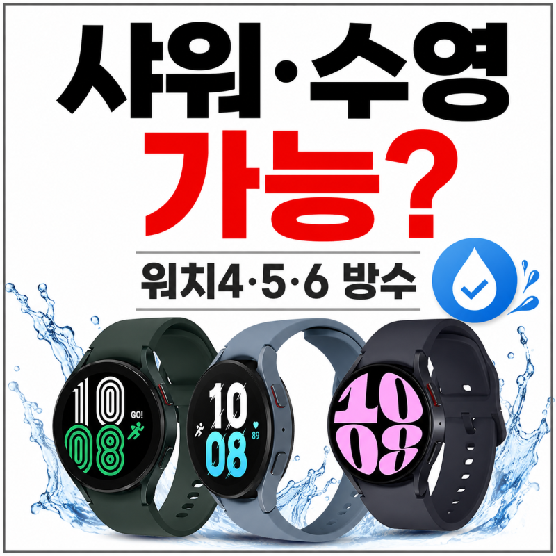 갤럭시워치 방수 등급 4,5,6 샤워 수영 가능 여부 정리