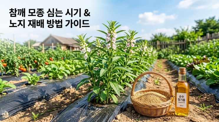  참깨 모종 심는 시기 및 심는 방법 노지 재배법