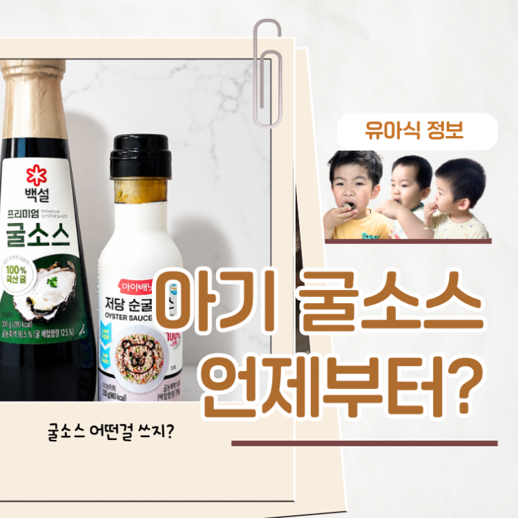 아기 굴소스 언제부터 적정량 주의사항 총정리