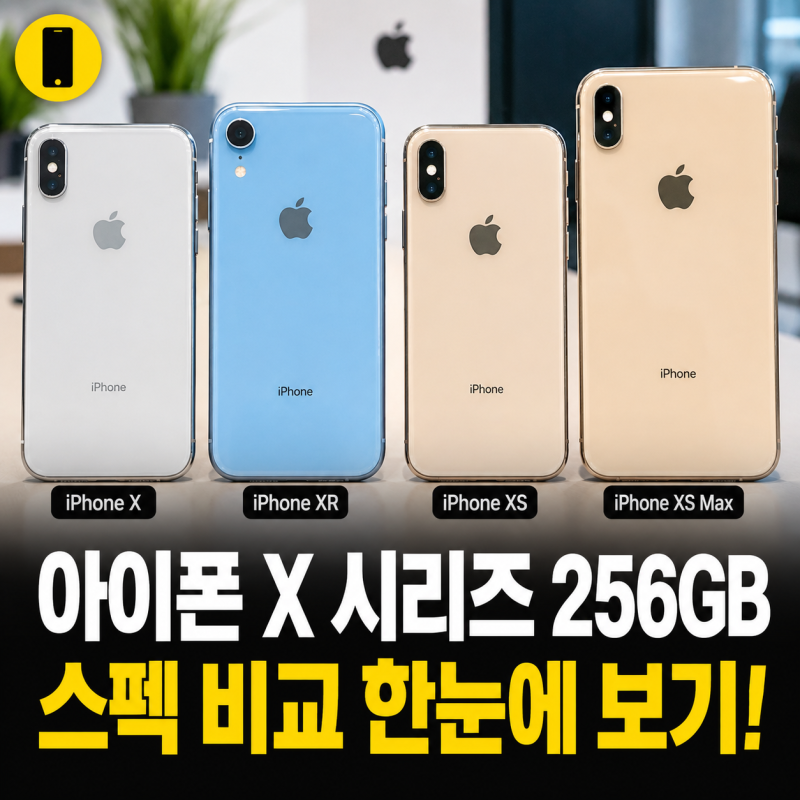 아이폰9 10 X XR XS MAX 시리즈 256GB 용량 스펙 차이 비교