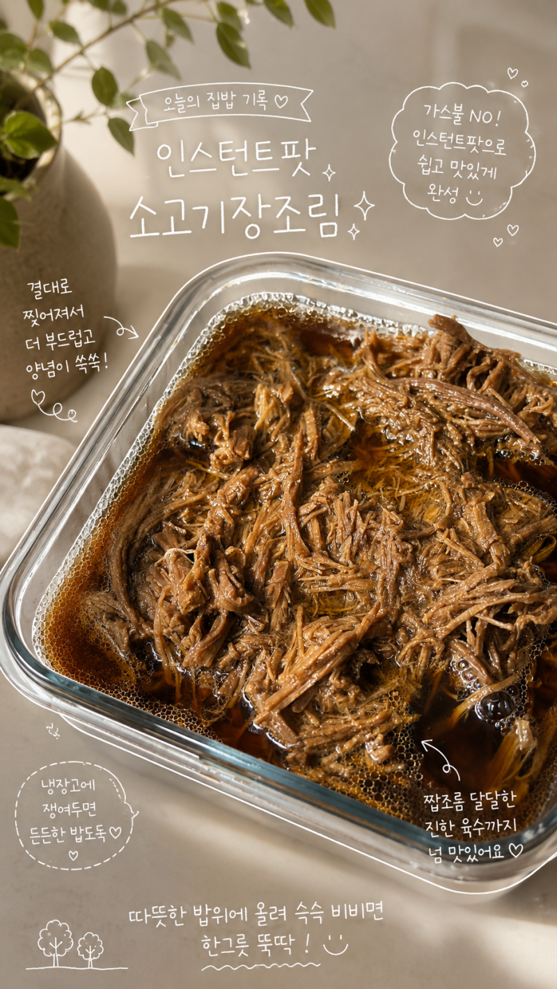 인스턴트팟으로 만드는 본죽st 소고기 장조림 레시피