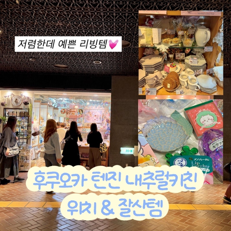 후쿠오카 쇼핑 텐진 지하상가 꼭 들려보세요! 내추럴키친 그릇 리빙템 추천
