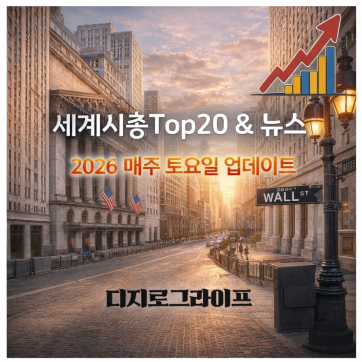  세계 시총 순위 & Top20 뉴스 (26년 5월30일, 5월 5주차) AI가 이끄는 반도체 랠리, 매일이 신고가 코스피 8400 (161번째 레터)