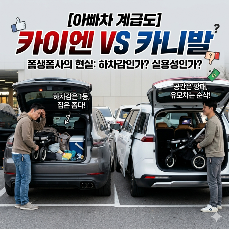  [아빠차 계급도] 애가 둘인데 포르쉐 카이엔? 카니발 거부한 30대 폼생폼사 아빠들의 현실