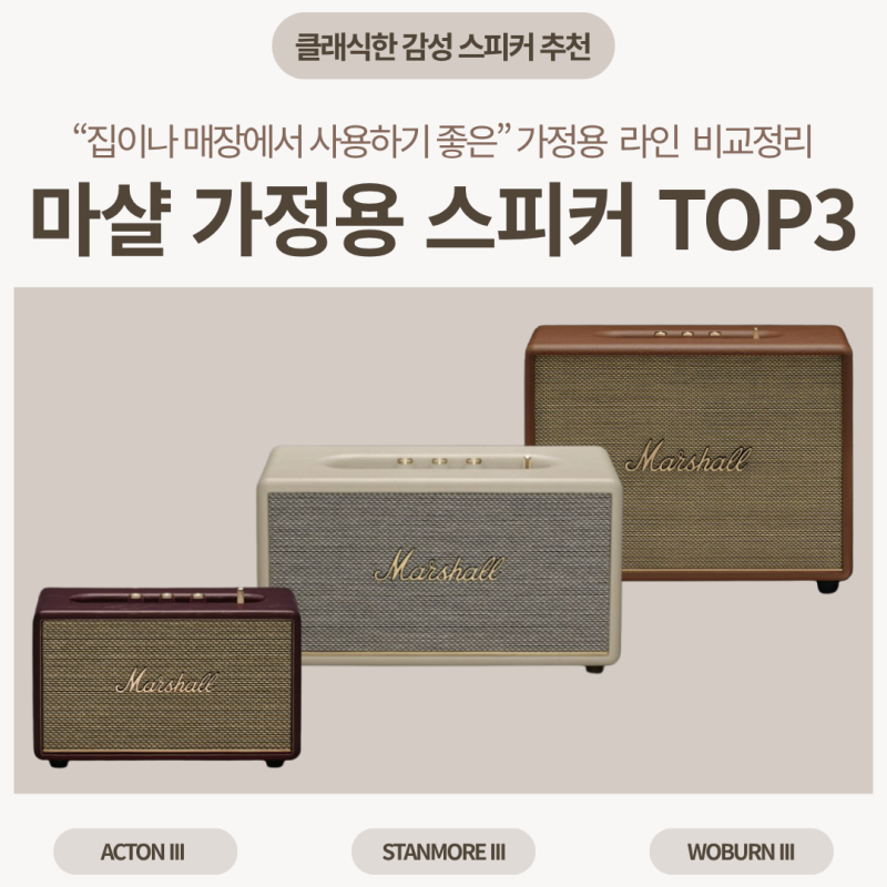 내 공간에 딱 맞는 마샬 정품 스피커 선택하기 :: 가정용 유선 스피커 종류/가격/추천공간/특....