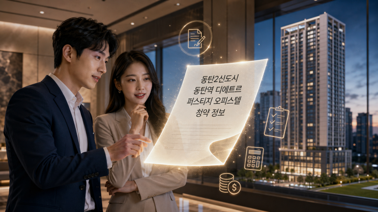  동탄역 디에트르 퍼스티지 오피스텔 청약 총정리 | 잔여 5실 막차 기회 놓치지 마세요