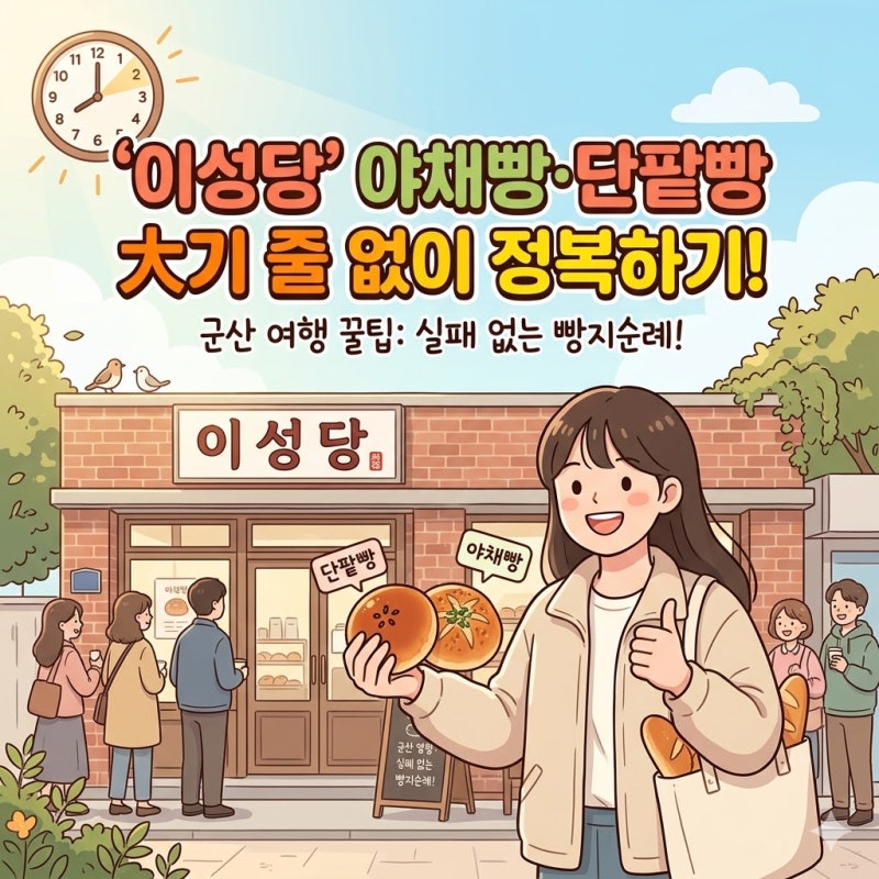 [군산 여행] 대한민국 빵지순례 1번지, '이성당' 야채빵·단팥빵 대기 줄 없이 정복하기! (시간....