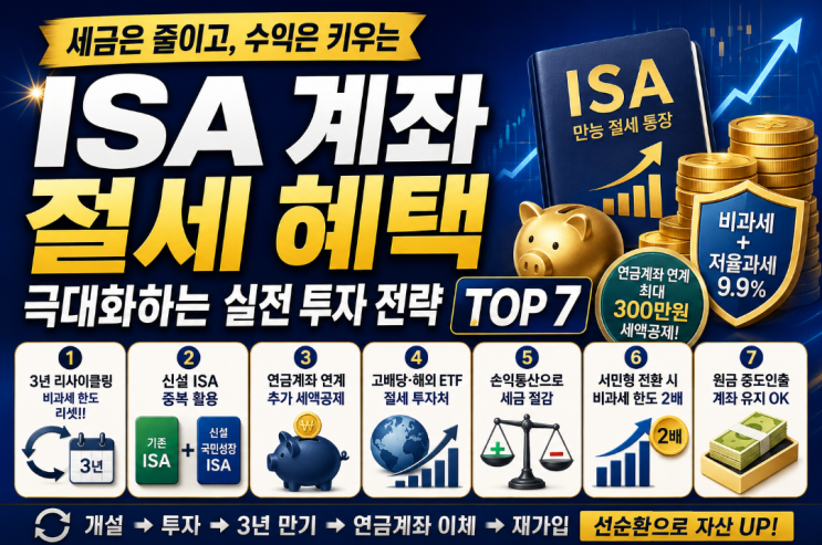  ISA 계좌 절세 혜택 극대화하는 실전 투자 전략 TOP 7