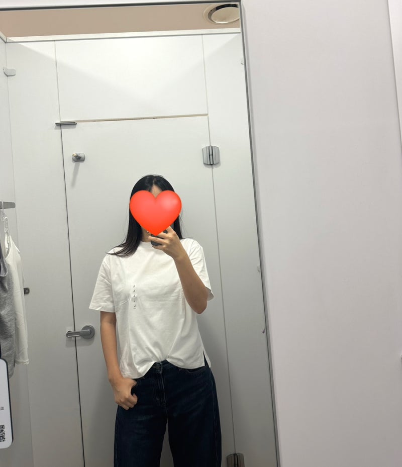 유니클로 세일 에어리즘 티셔츠, 브라탑 사이즈 팁 입어보기 (스퀘어넥, 브이넥)