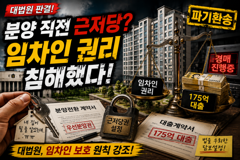 (260929) 임대아파트 분양받기 직전, 몰래 근저당?