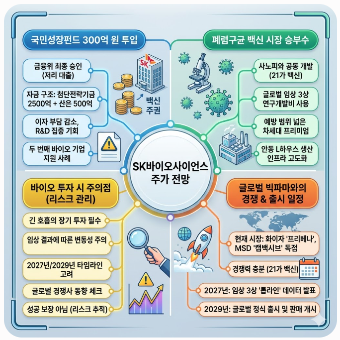  국민성장펀드 3000억 원 투입된 SK바이오사이언스 주가 전망