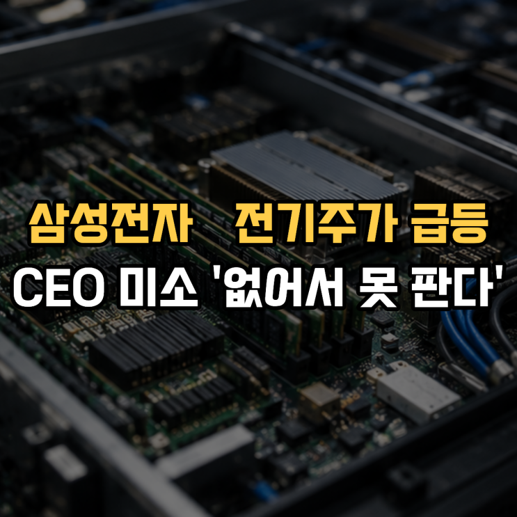  삼성전자·전기주가 급등 CEO 미소 '없어서 못 판다'