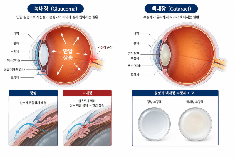 녹내장 백내장 렌즈가격 및 실비처리
