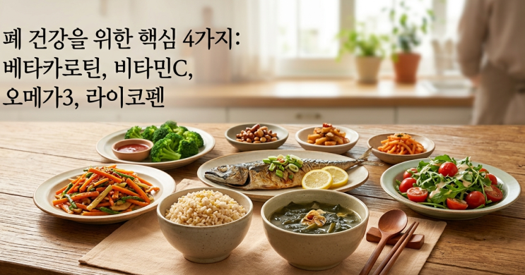  폐 기능 강화에 좋은 음식, 폐암 환우와 가족을 위한 식단 가이드