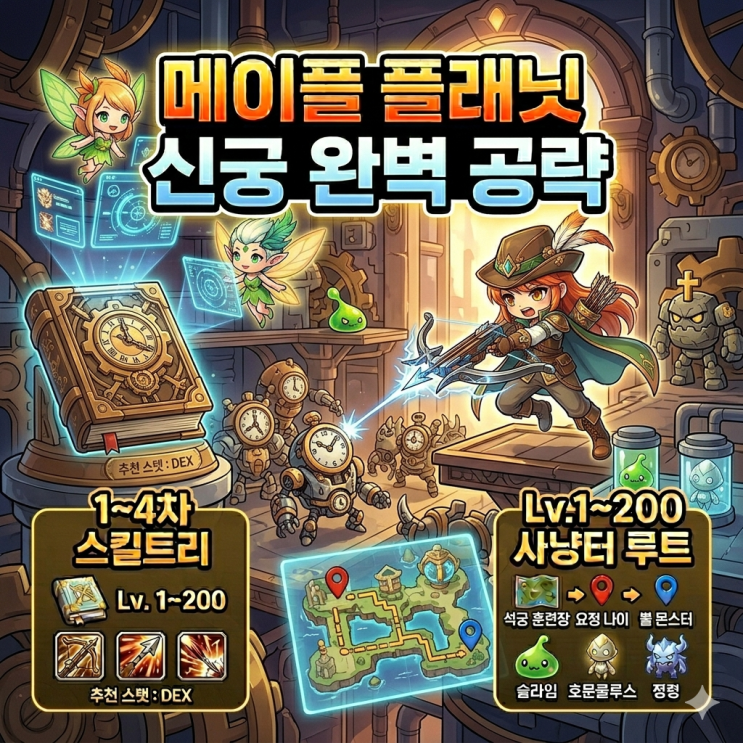 메이플 플래닛 신궁 스킬트리 / 스탯 / 사냥터 추천