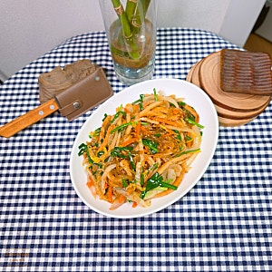 원팬 부추 어묵 잡채 맛있게 만드는법 황금 레시피
