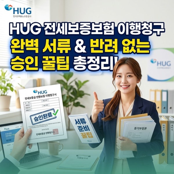 HUG 전세보증보험 이행청구 서류 및 반려 없는 승인 꿀팁 총정리