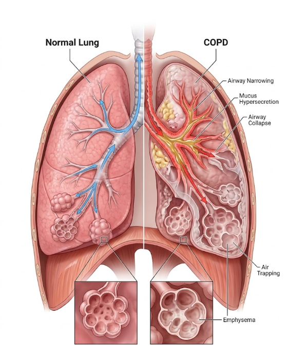 COPD 만성폐쇄성폐질환 증상과 치료, 산소요법과 흡입기까지 총정리