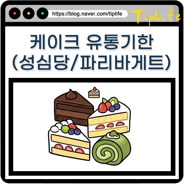 케이크 유통기한 소비기한 및 파리바게트 초코 성심담 롤케이크 비교