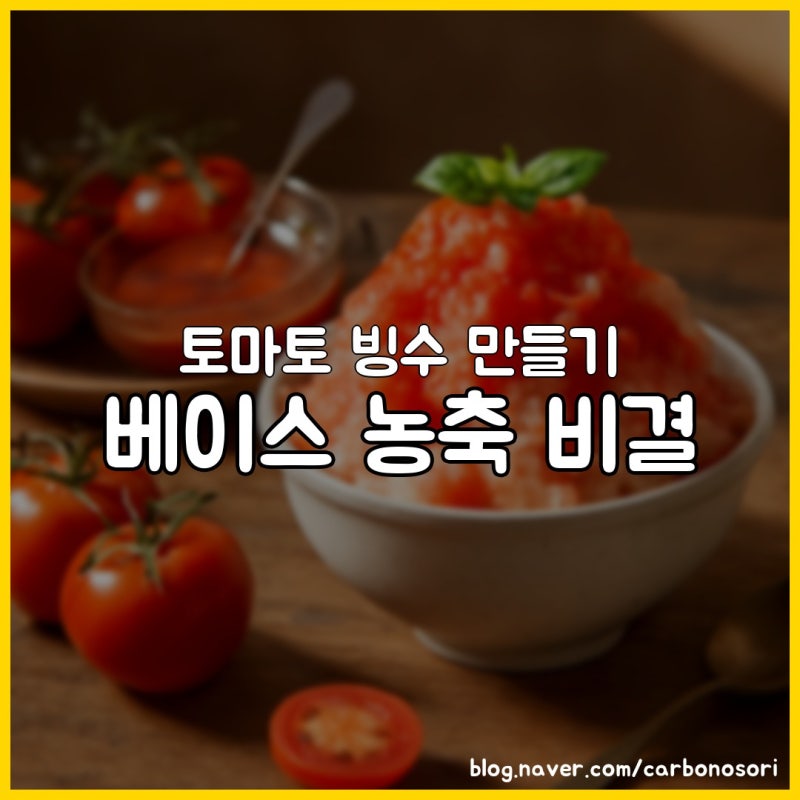 토마토 빙수 만들기, 베이스 절반 농축이 진짜 비결이었어요