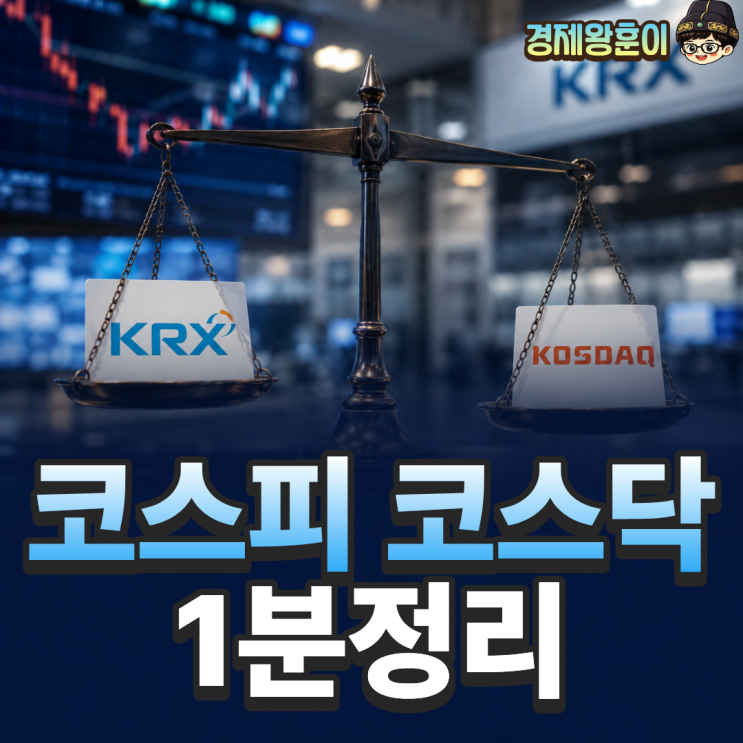  코스피 코스닥 차이 대학교vs전문대로 이해하면 쉽다.