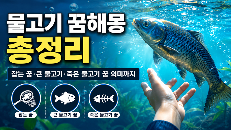 물고기 꿈해몽 총정리｜잡으면 길몽? 큰 물고기·죽은 물고기 꿈 의미는 정반대