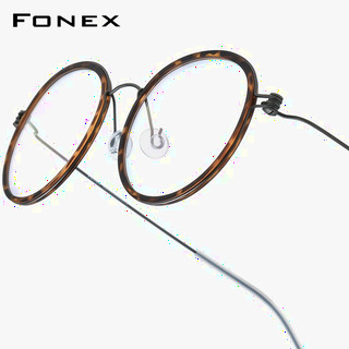  FONEX B 티타늄 안경테 - 남여 공용 라운드 무나사 디자인