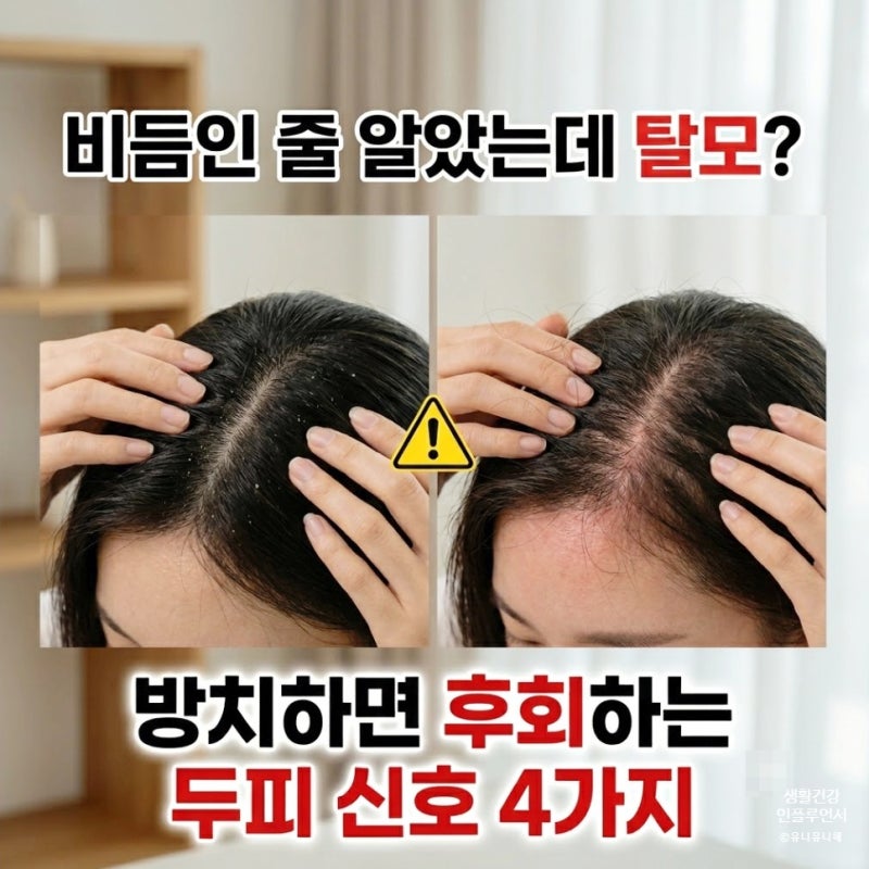 머리 빠지는 지루성두피염 탈모 원인, 놓치면 후회하는 초기증상