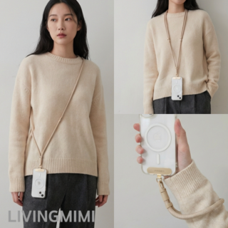  리빙미미 3in1 핸드폰 스트랩 - 다용도 도난방지 여행 필수템