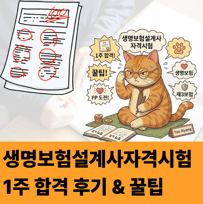 생명보험설계사 자격시험 1주 합격 후기와 꿀팁 생명보험 제3보험