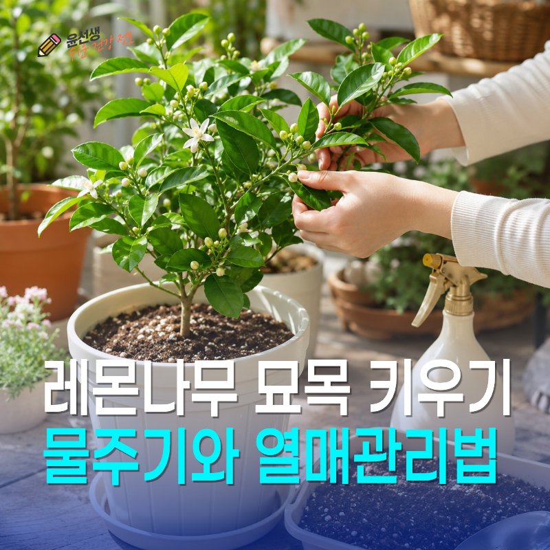 레몬나무 키우기, 묘목 물주기와 햇빛부터 열매 관리법까지