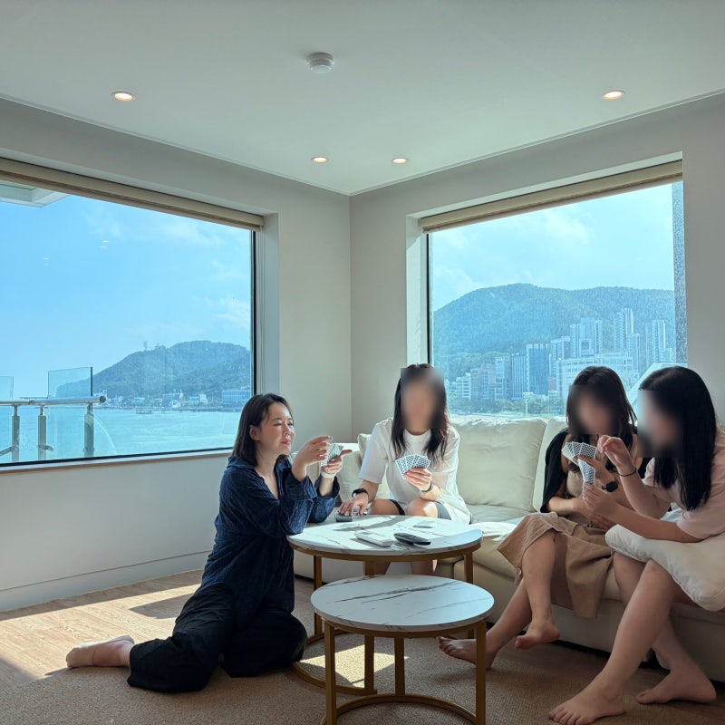 1박2일 부산여행, 송정해수욕장 앞 오션뷰 단체펜션 카이브 시그니처점 숙박 후기