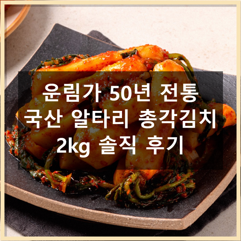 운림가 알타리 총각김치 직접 써본 솔직 사용기