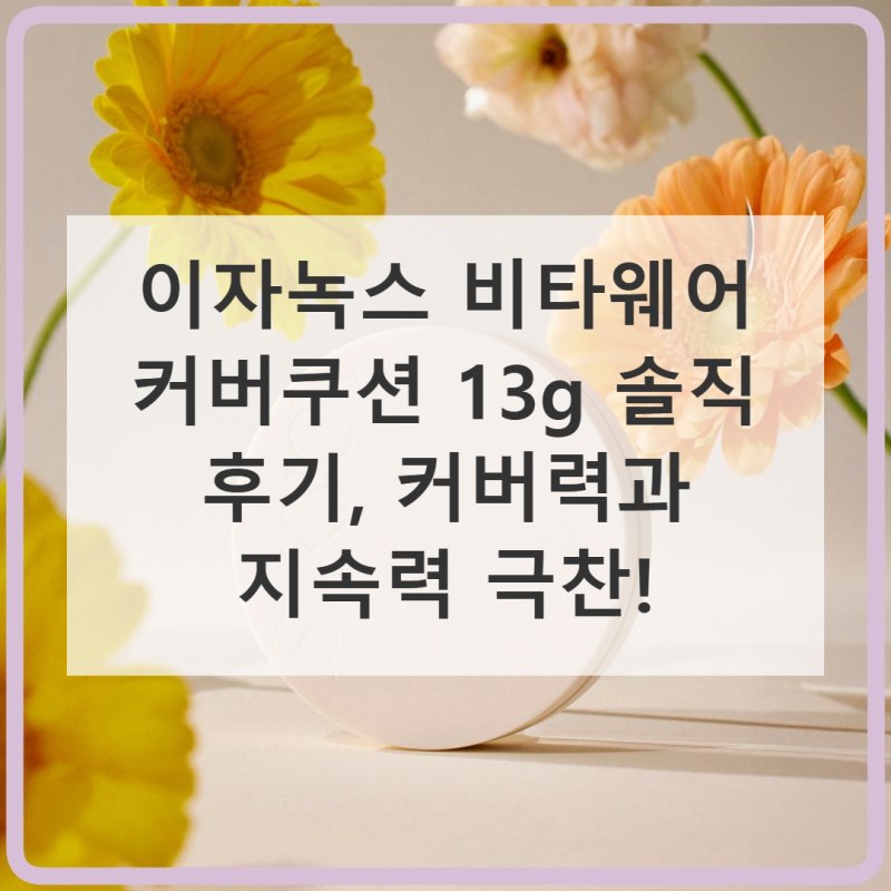 이자녹스 비타웨어 커버쿠션 직접 써본 솔직 사용기