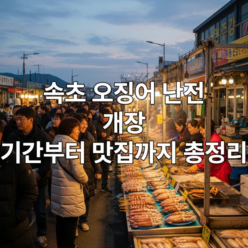 속초 오징어 난전 개장 기간부터 맛집까지 총정리