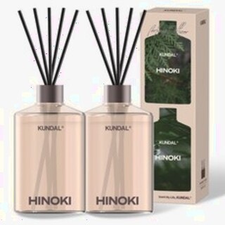  쿤달 시그니처 퍼퓸 디퓨저 세트 - 히노키 우디 무드 500ml 2개