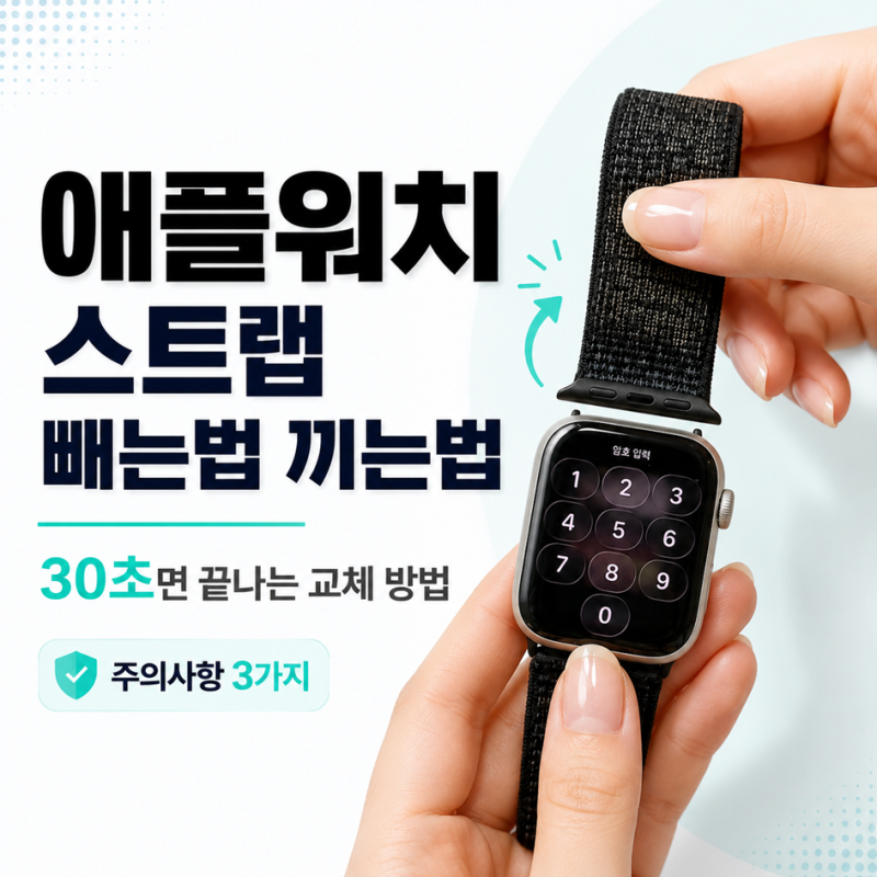 애플워치 스트랩 빼는법 끼는법 30초면 끝나는 교체 방법 (주의사항 3가지)