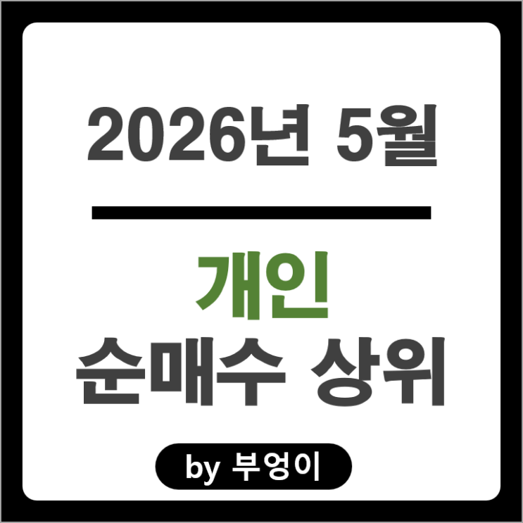 무려 35조원 쓸어 담은 개인 순매수 순매도 주식 종목 Top 50