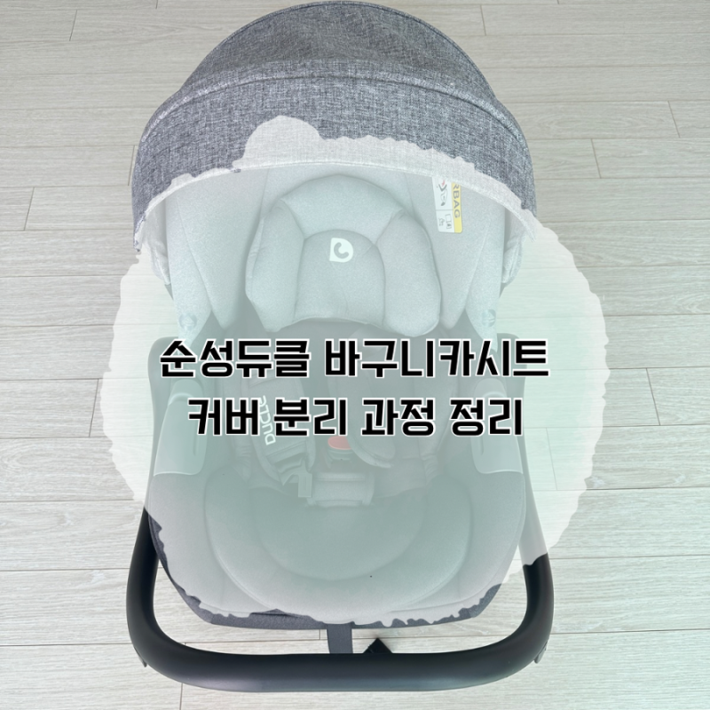 순성 듀클 캐리 신생아 바구니카시트 세탁 방법, 커버 분리 과정 정리