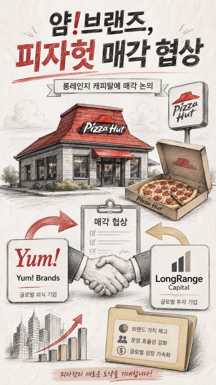 브랜즈 <b>피자헛 매각</b> 협상, 롱레인지 캐피털이 유력 후보로... 