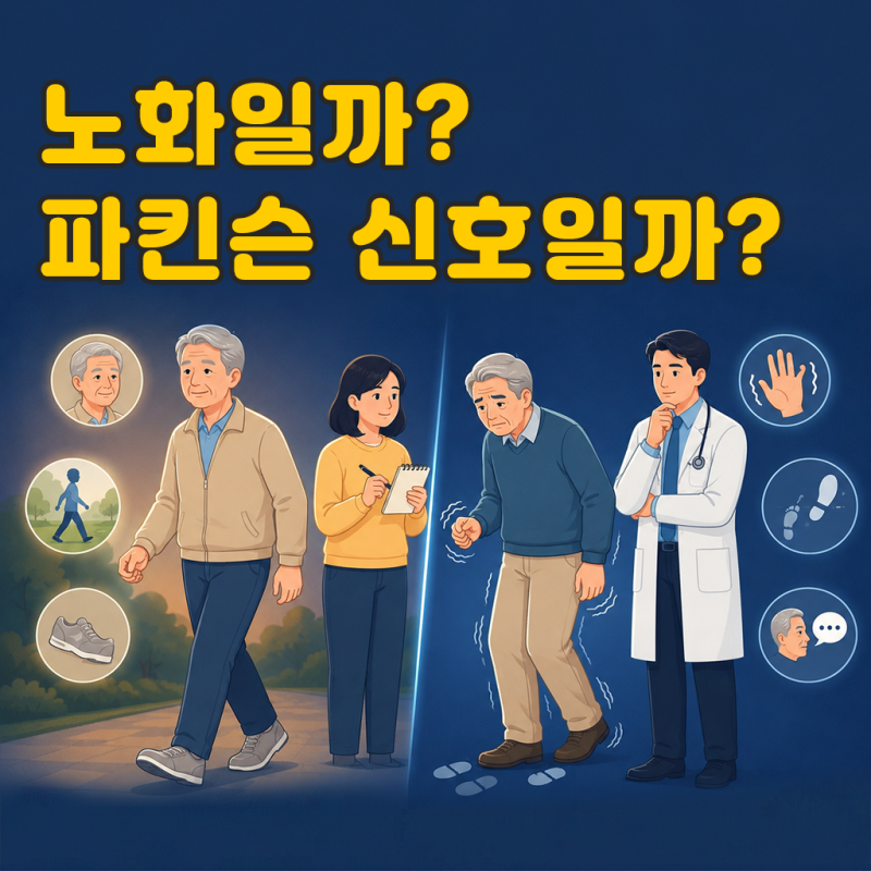 파킨슨병과 단순 노화의 차이, 어떤 신호를 봐야 할까요?